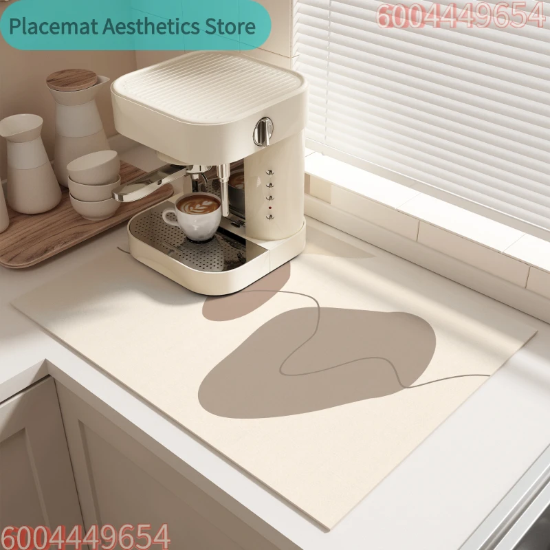 Küchenzubehör saugfähig 	 Küche 	 Trockenmatte für Geschirr, Kaffeetisch, Abtropfmatte für Tischgeschirr 	 Küche 	 Abfluss 	 Pads 	 Geschirr 	 Matte