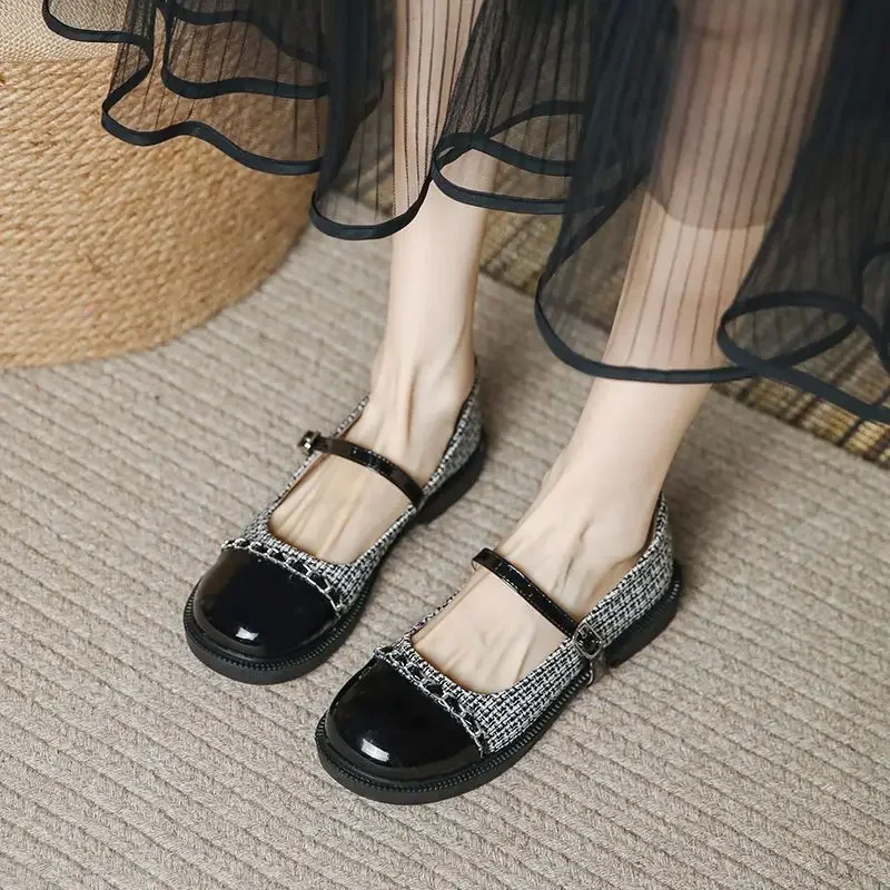 Chaussures Lolita de Style japonais pour femmes, chaussures plates gothiques pour femmes, Mary Jane, ligne A, mode coréenne décontractée, esthétique, Vintage, nouvelle collection