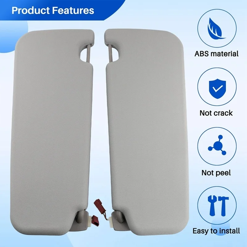 Super Sale Left +Right Car Interior Sun Visors for BMW 5 Series F10 F11 F18 2011-2015 Gray 51167248855 51167248856