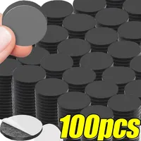 50/100pcs Round Magnet Sticky Magnetic Tape Black Magnets DIY Crafts Household Fridge Decor Small Back Self Adhesive Stickers