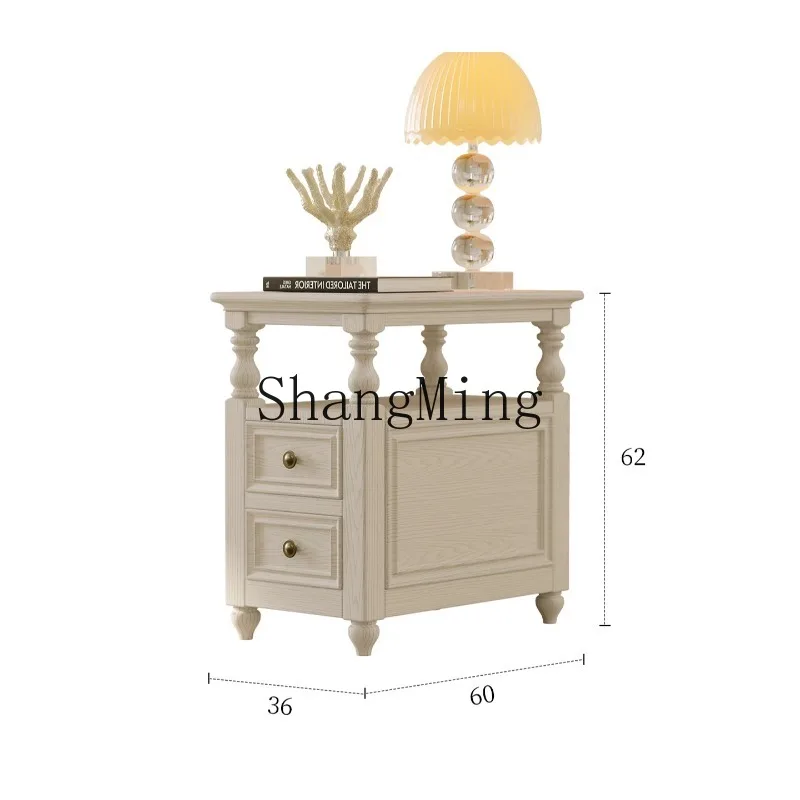 

ZHB cream wind edge few household sofa next to solid wood small coffee table corner few living room white storage tea table