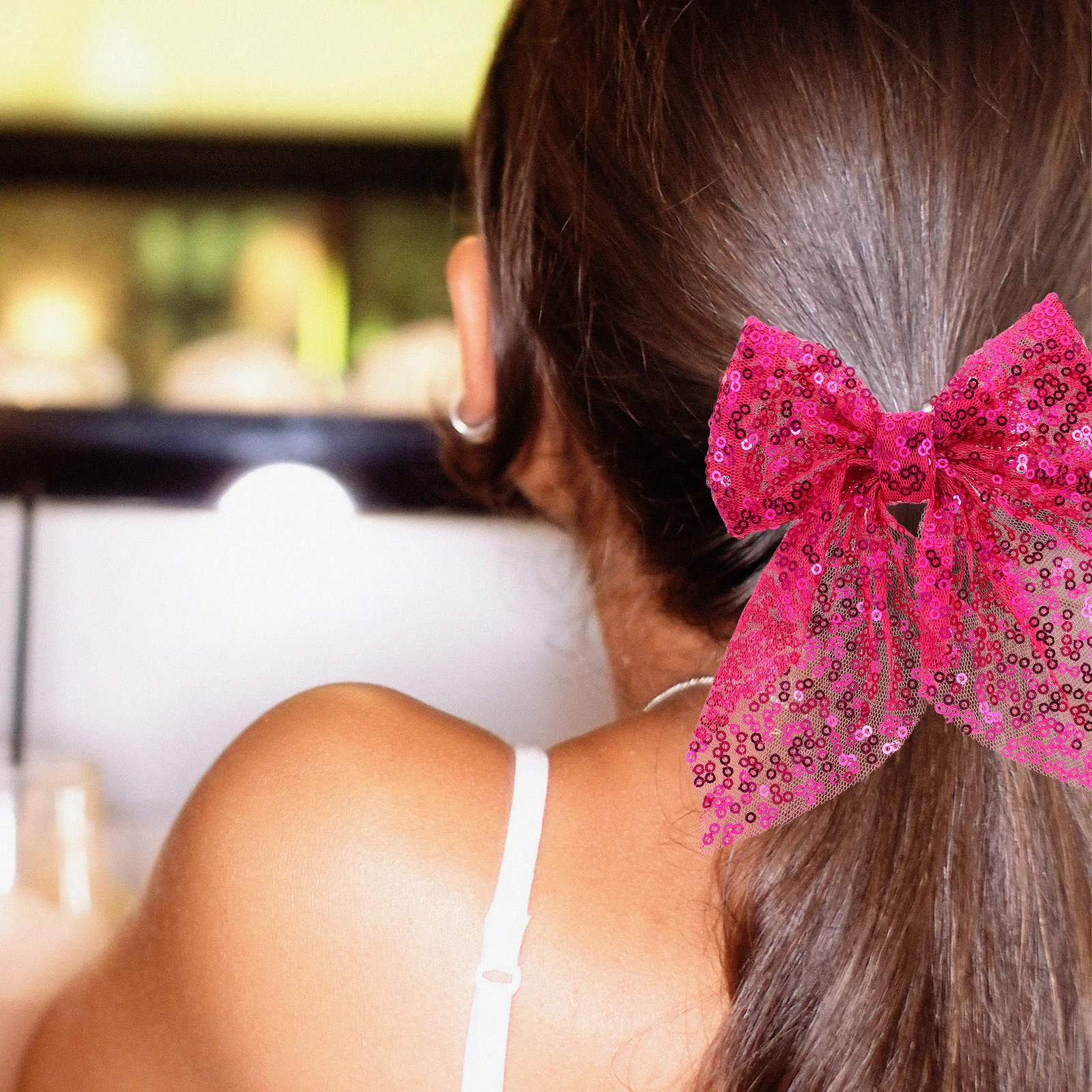 

Блестящие заколки-бантики для волос с пайетками, заколки-крокодилы для женщин и девочек, для вечеринок и свадеб, декоративные