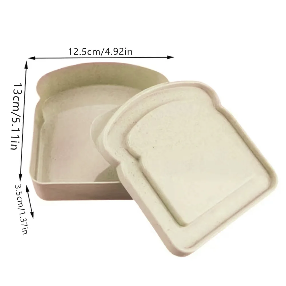 Outdoor Toast Preservation Box Lunch Organizer Box With Lid Bread Storage Home Sandwich Bento Case Purple Flower Letter Pattern