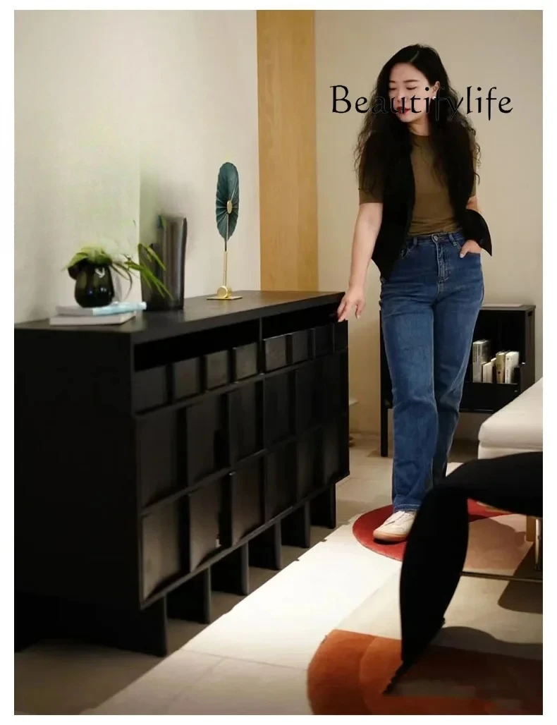 

muebles para hogar Entrance Cabinet Entrance Door Solid Wood Living Room French Entry Lux Aisle TV Cabinet Middle Ancient