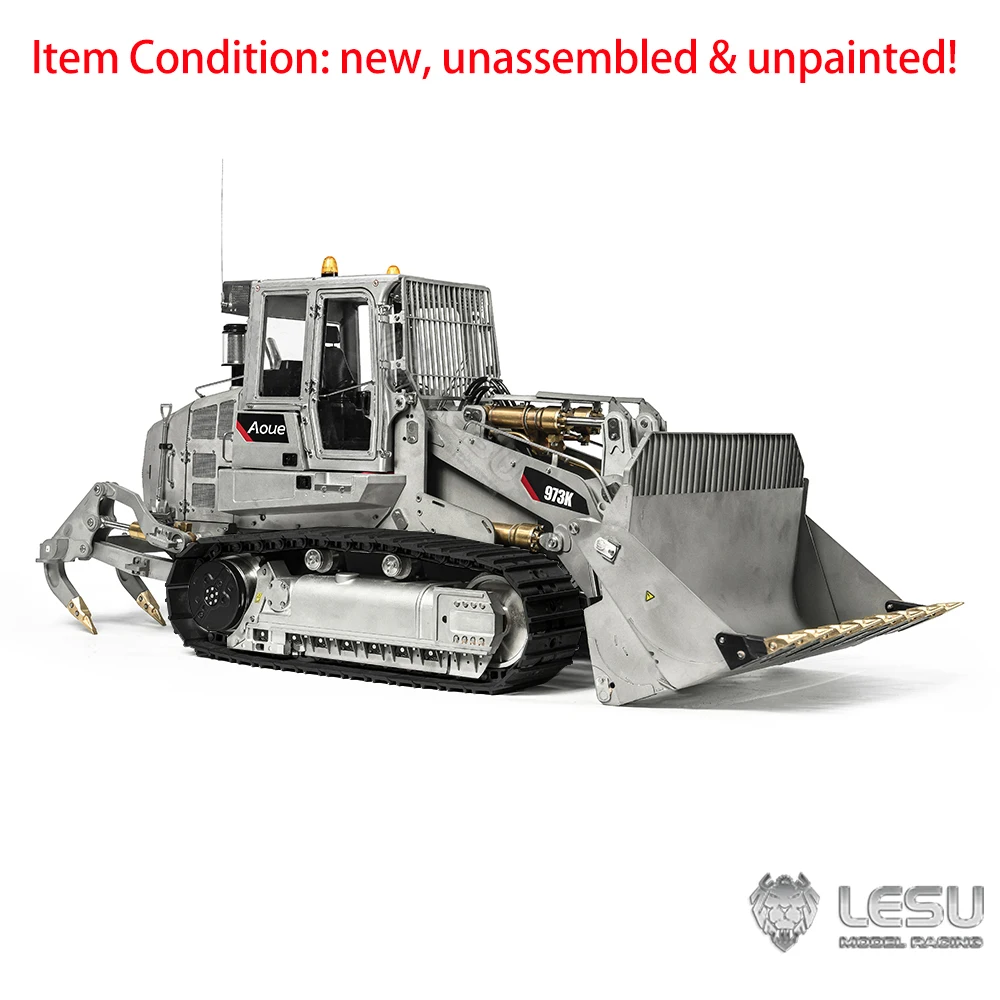 Toy LESU 1/14 973K Hydraulic RC Loader Metal Tracked Updated Version Radio Control  KIT Truck Car Light Sound Vehicle for Boys