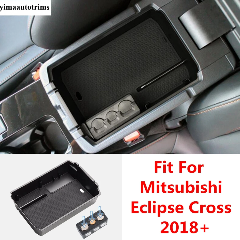 

Central Control Armrest Storage Box Container Organizer Phone Holder Tray Accessories For Mitsubishi Eclipse Cross 2018 - 2022