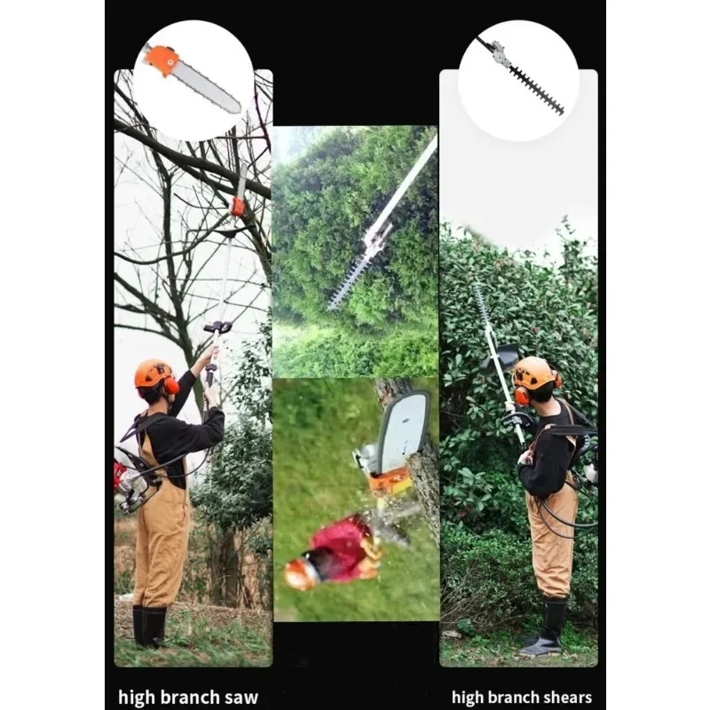 GX35 배낭형 예초기 4행정 잔디 트리머 2개의 막대 포함 잔디 깎는 기계 다기능 브러시 커터 고출력