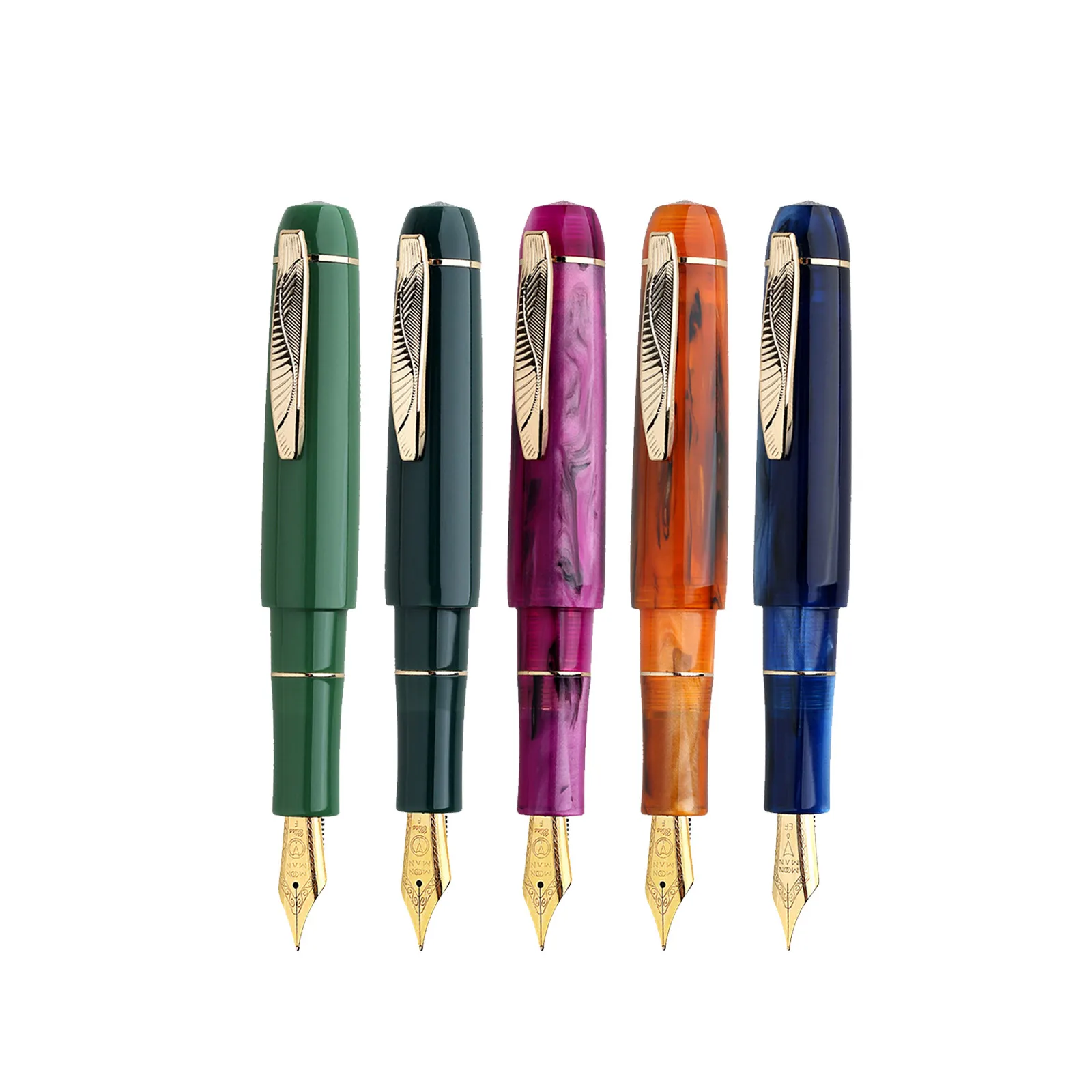 MAJOHN RS3 Short Mini Pocket Fountain Pen Premium Resin Portable Travel Ink Pen Student Daily Writing Practice Gift