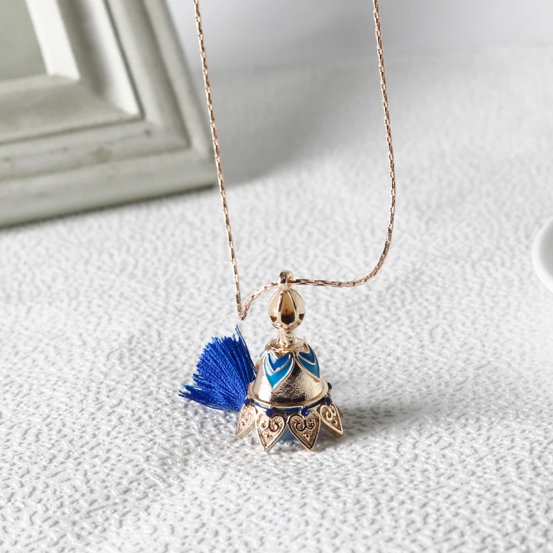 Game Genshin Impact Cosplay Necklace Wanderer Balladeer Unisex Kunikuzushi Small Bell Pendant Jewelry Accessories Fans Gifts image 4