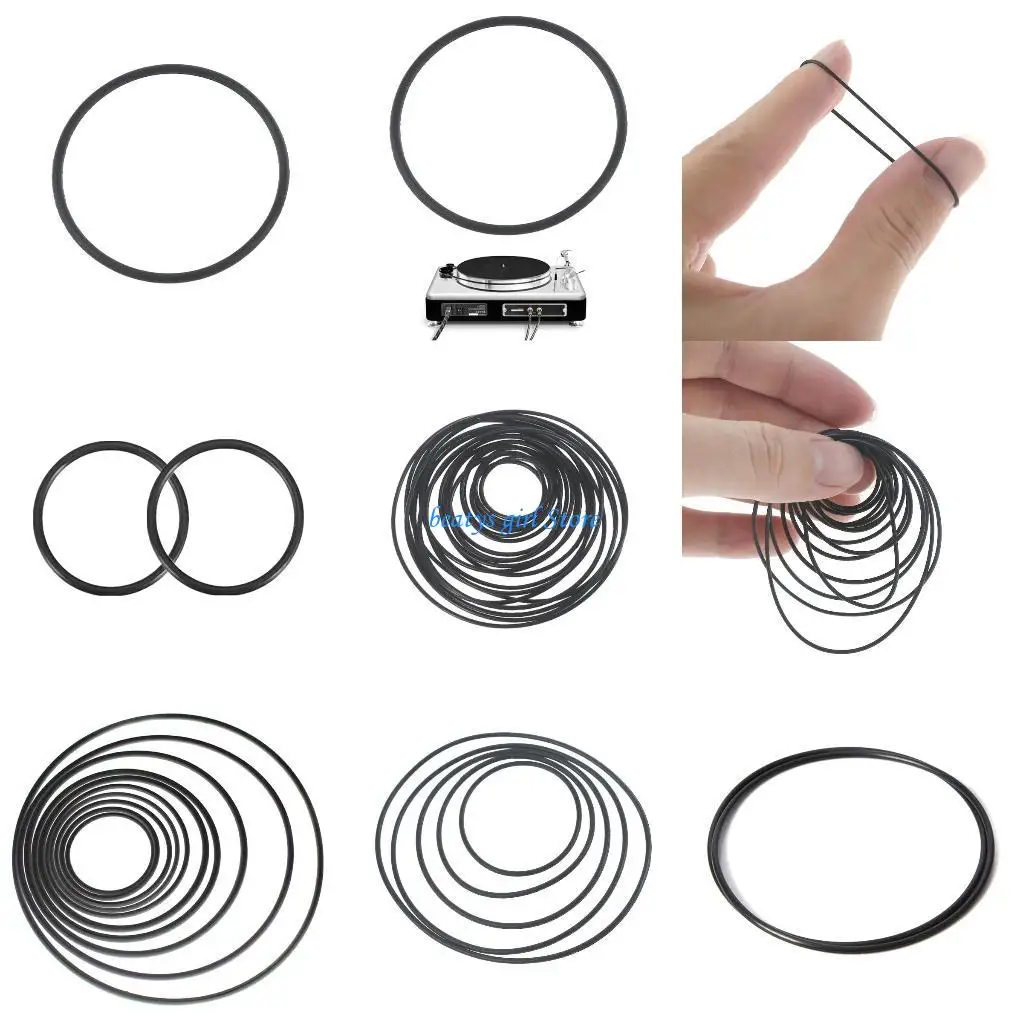 

C7AB 1/1.5mm Replace Belt for Audio Tape Recorder Round Belt Mix Size 80-130mm 10pcs