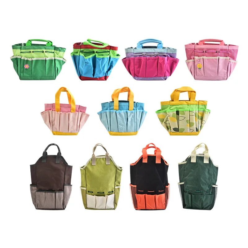 Garden Tool Kit Multi Pocket Garden Handbag Heavy Oxford Garden Tool Storage Bag Gardening Tool Kit Bracket