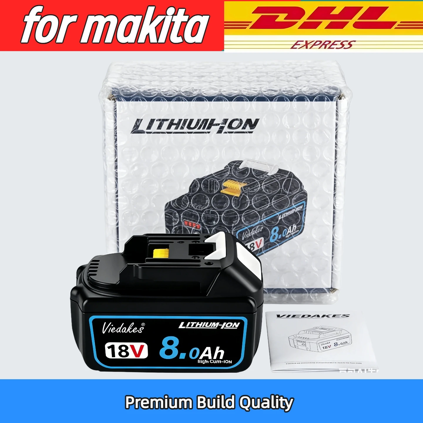 

Original for Makita Upgraded BL1860 18V 12.0 Ah Lithium for Makita 18V Battery BL1840 BL1850 BL1830 BL1860B