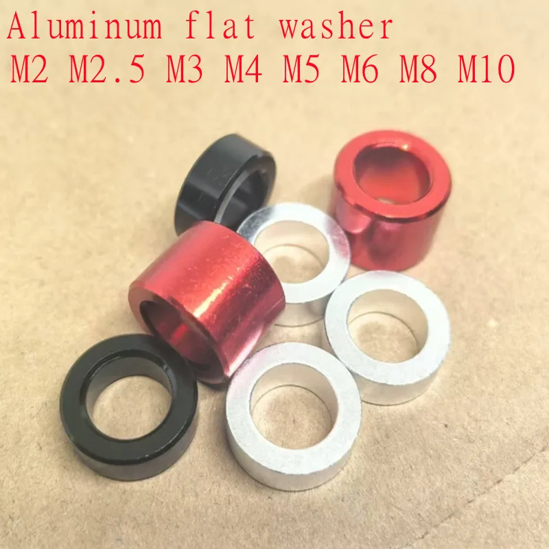 5pcs-10pcs Aluminum Tube Washer M2 M2.5 M3 M4 M5 M6 M8 M10 *2 to 12mm Aluminum Bushing Round Hollow No Thread Standoff Spacer