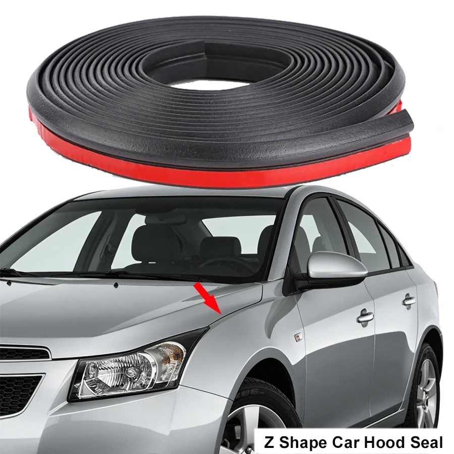 

Car Hood Sealing Strip Weatherstrip Rubber Seal Trim Waterproof Dust Proof Soundproof 4M For Chevrolet Cruze 2008-2018