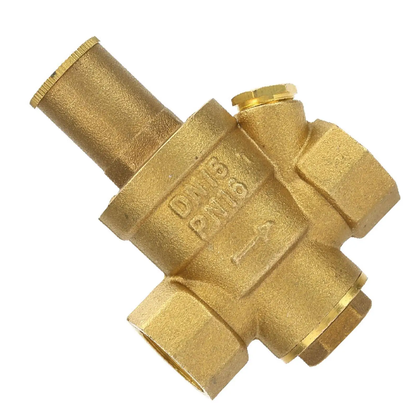 Brass DN15 1/2 Water Pressure Reducing Regulator Valve - Adjustable Thread for Optimal Flow Control