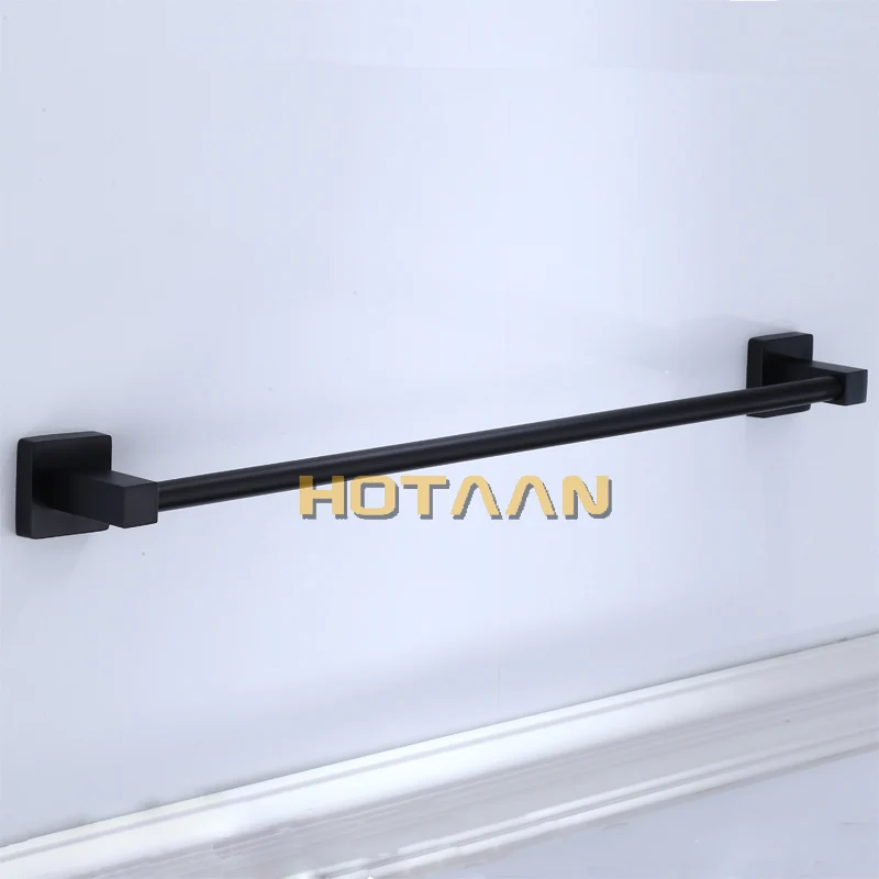.  Matte Black Finish Stainless Steel Bathroom Accessory Single Towel Bar Towel Rail Towel Holder 30/40/45/50/60cm