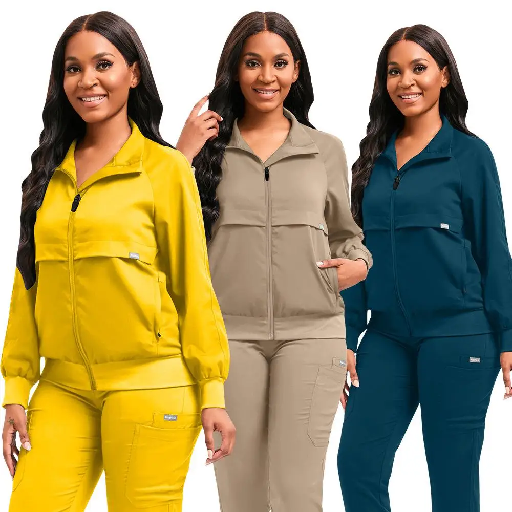 

Long Sve Jaet for Fem Dentist Nurse Work orm Sli Profional Clothing Spring 2023 No Brand Registered Trademark