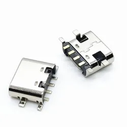 100pcs 4 Pin Type-C SMT Socket Connector Micro USB Type C 3.1 Female Placement SMD DIP For PCB design DIY High Current Charging