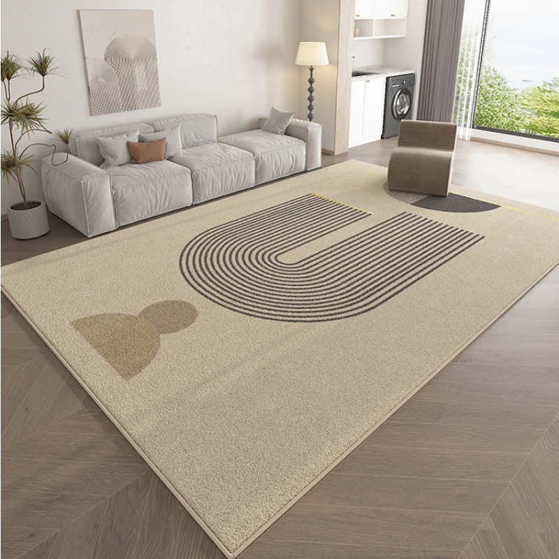 Modern Simple Living Room Decoration Carpet Ins Cream Bedroom Bedside Plush Rug Light Luxury Study Cloakroom Soft Non-slip Rugs