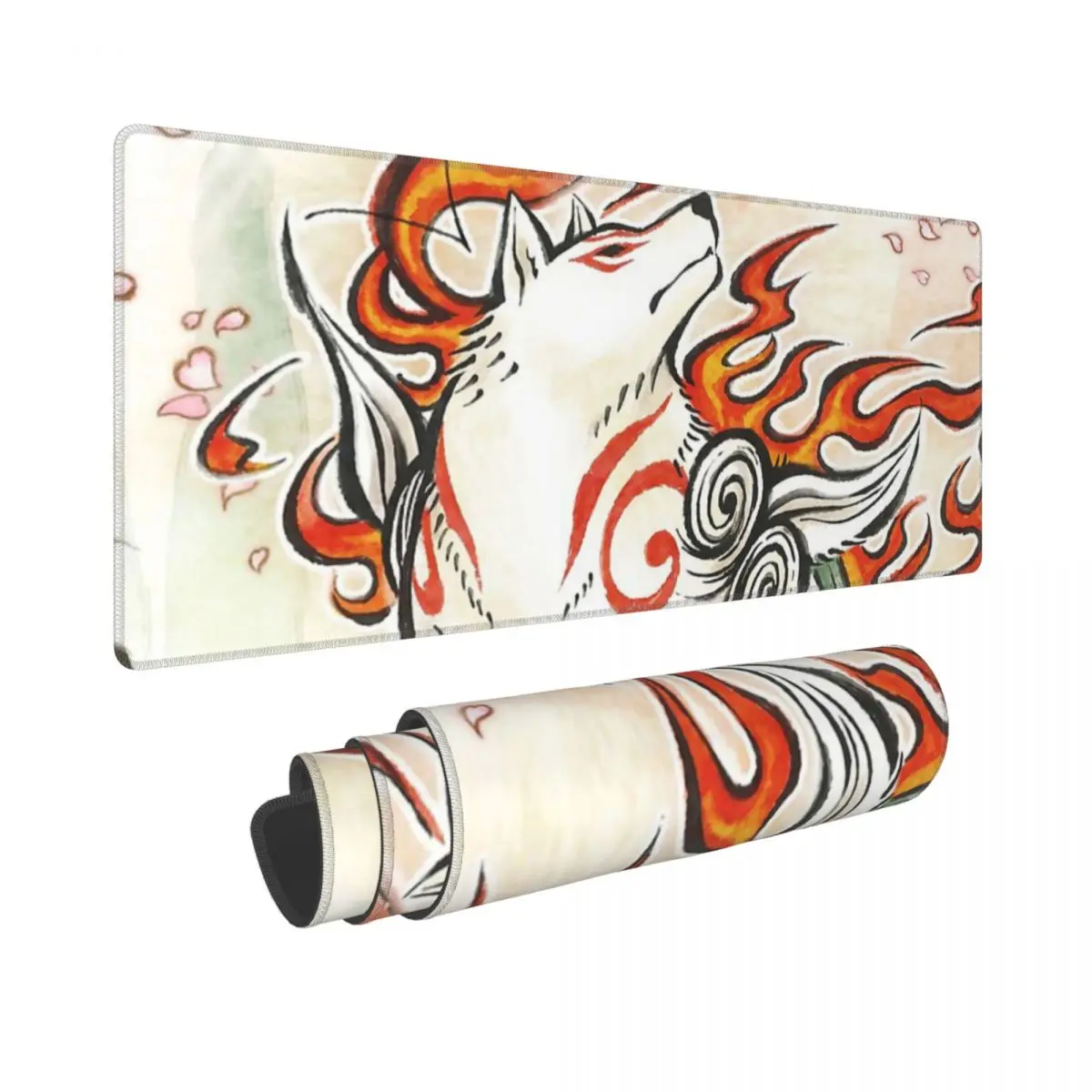 Okami Wolf God Spirit Japanese Aesthetic Rubber Keyboard Pads