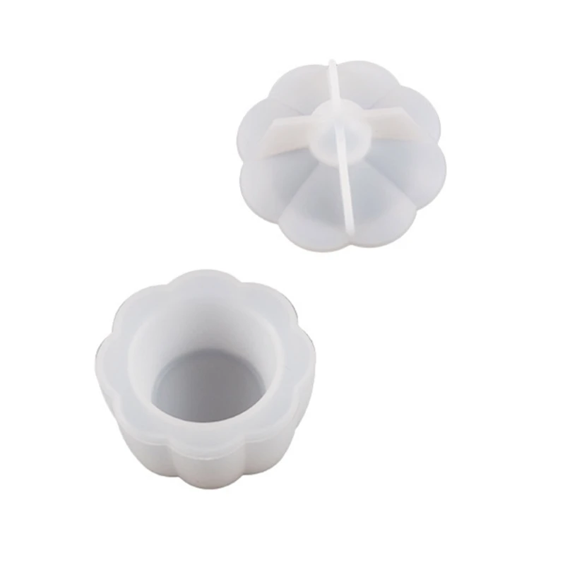 Silicone Jewelry Box Molds Epoxy Resin Moulds Flower Shaped Storage Container Molds Suitable for DIY Storage Container