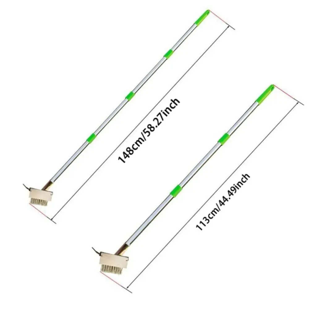 مقبض فولاذي طويل يدوي الكراك Weeder من الفولاذ المقاوم للصدأ فرشاة إزالة الأعشاب القابلة للفصل سحب هوك رأس مكنسة أسلاك الفولاذ #6