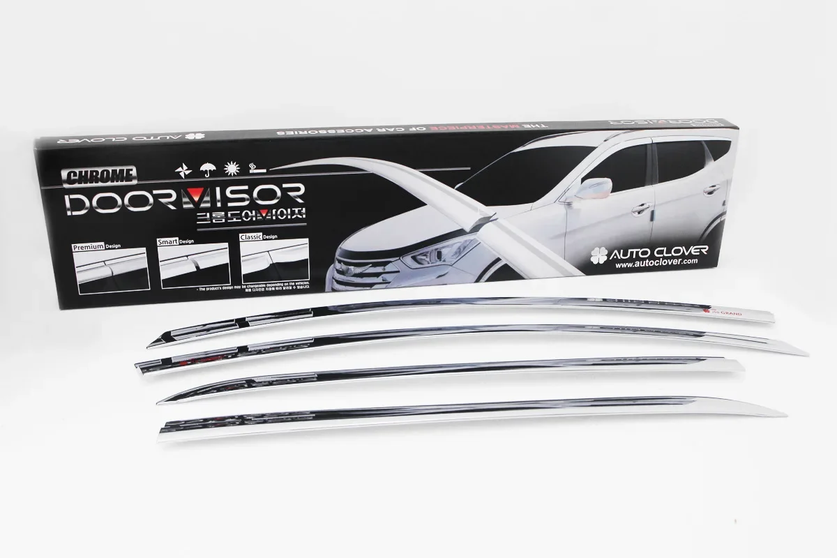 

Хромированный дверной козырек, дефлектор бокового окна, солнцезащитный козырек от дождя, серебряные поездки, карнизы для Hyundai i10 Grand (5DR) 2013 г.