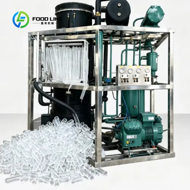 Customized 1T 2T 3T 5T 10T PLC Control IndustrialTube Ice Machine High Capacity Tube Ice Making Machine