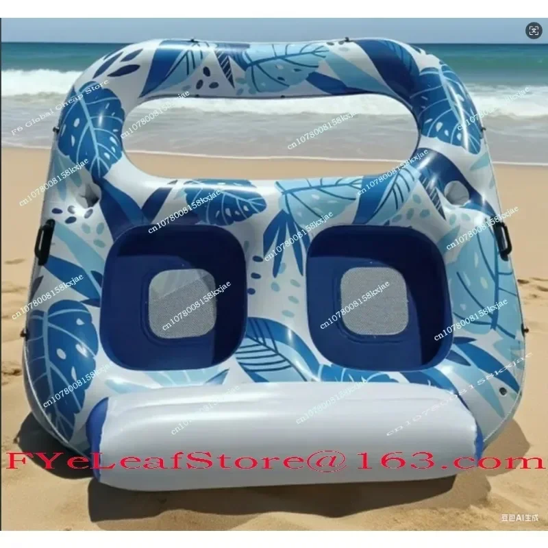 160*175cm New Hot-selling Outdoor Double Inflatable Water Lounge Chair Floating Bed with Cup Hole part