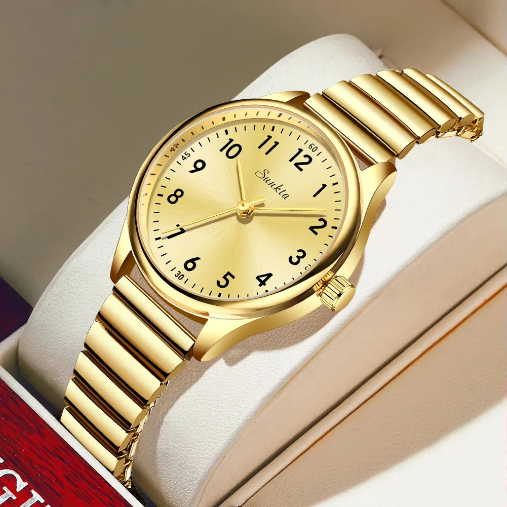 SUNKTA Women\'s Wristwatch Luxury Fashion Elegant Ladies Watch Waterproof Watch for Woman Stainless Steel Bracelet Reloj Mujer