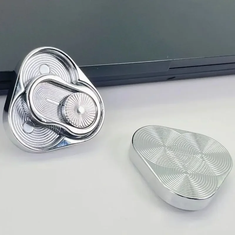 Trójkątny Magnetyczny Slider Fidget EDC Metalowy Przyrząd do Zabawy Palcami, Karta do Wciskania, Zabawka Antystresowa Obrotowa dla Dzieci z Autyzmem i Uspokajająca Lęk