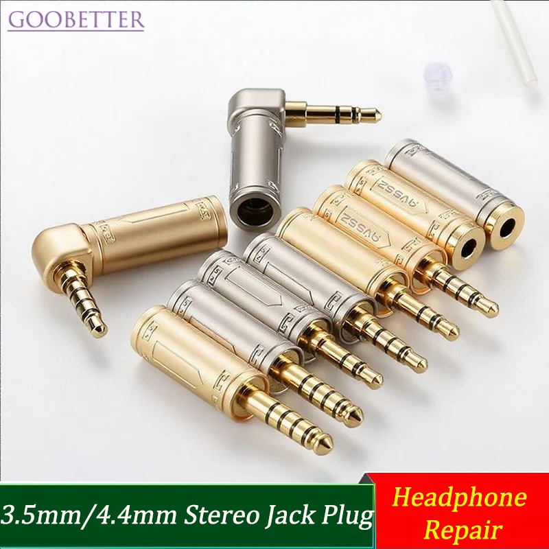 

3.5mm to 4.4mm Gold-Plated Stereo Audio Adapter Converter, Splitter, Extension Cable for Headphone Repair, Sony Walkman, DIY