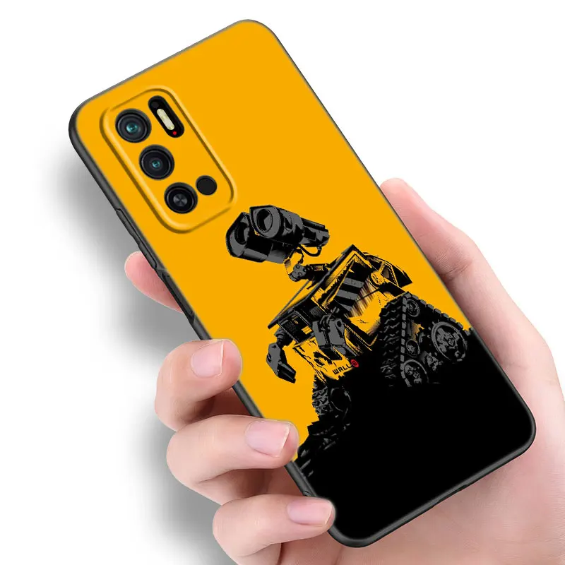 Cartoon Robot WALL-E Black Silicone Phone Case For Xiaomi Redmi Note 10 11 11S 12 13 Pro 4G Plus 10S 12S 11T 5G image 4