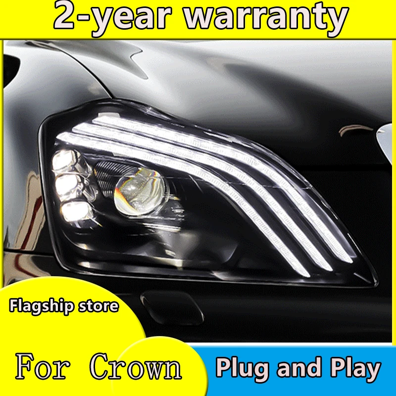 

Car Styling for Toyota Crown 2005-2009 LED headlight for crown led dynamic turn signal headlamp accesspories