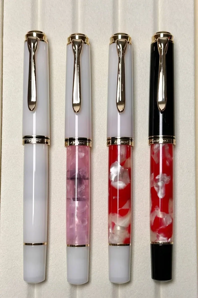hot-new-admok-m800-piston-fountain-pen-acrylic-gold-silver-blade-f-m-05mm-nib-ink-pen-business-office-supplies-smooth-writing-g
