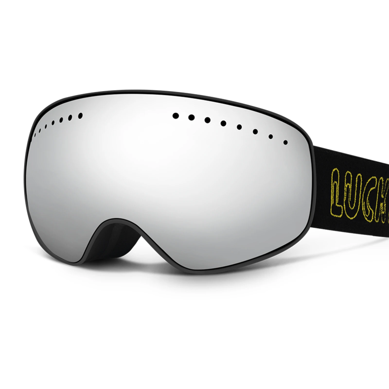 

LUCKYBOO L2 Kids Ski Goggles for 5-12Y | Dual-Lens Anti-Fog UV Protection REVO Spherical Snow Goggles
