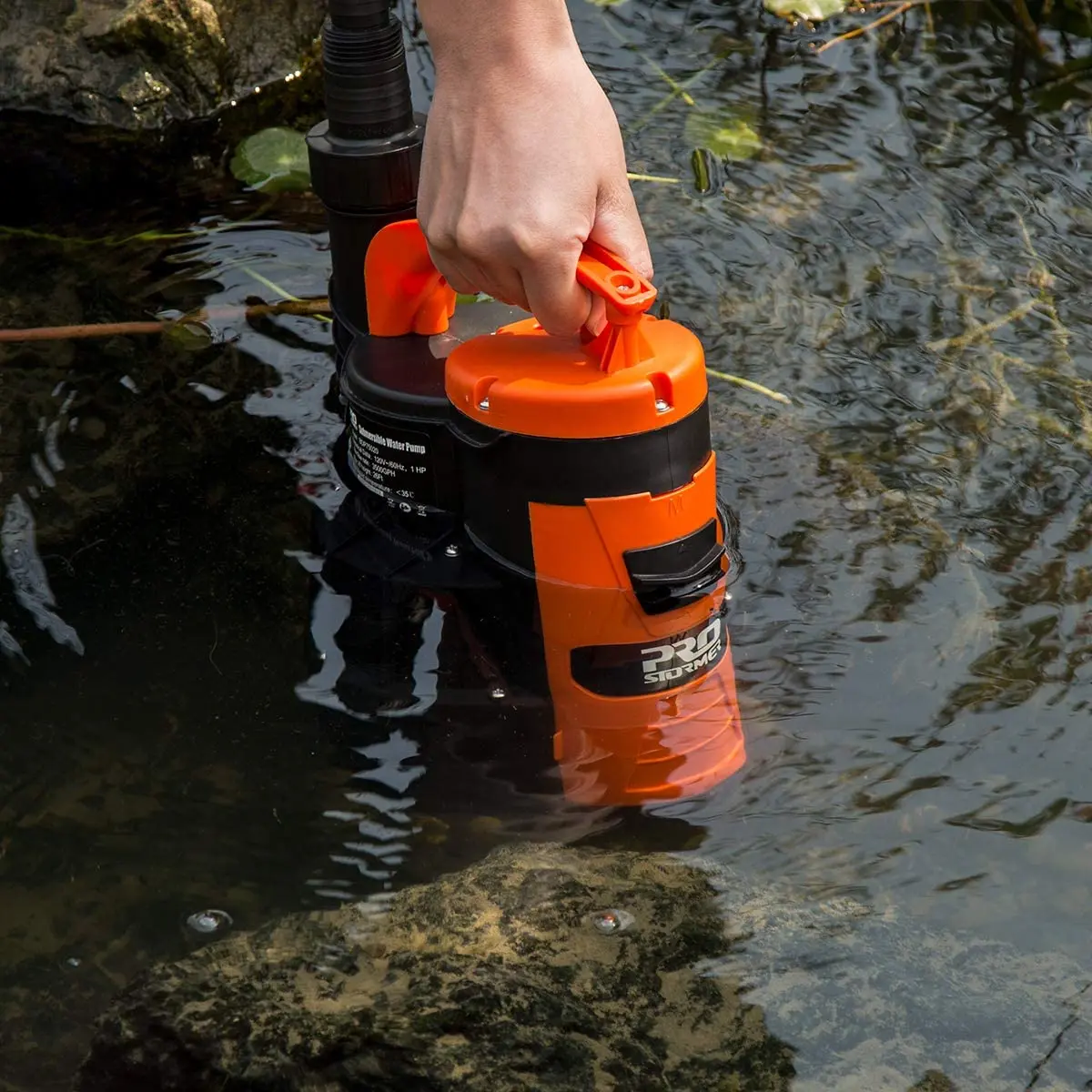 Imagem -06 - Bomba de Depósito 2110gph 2hp Submersível Limpa Bomba de Água Suja com Build-in Interruptor de Flutuador para a Lagoa da Piscina Prostormer