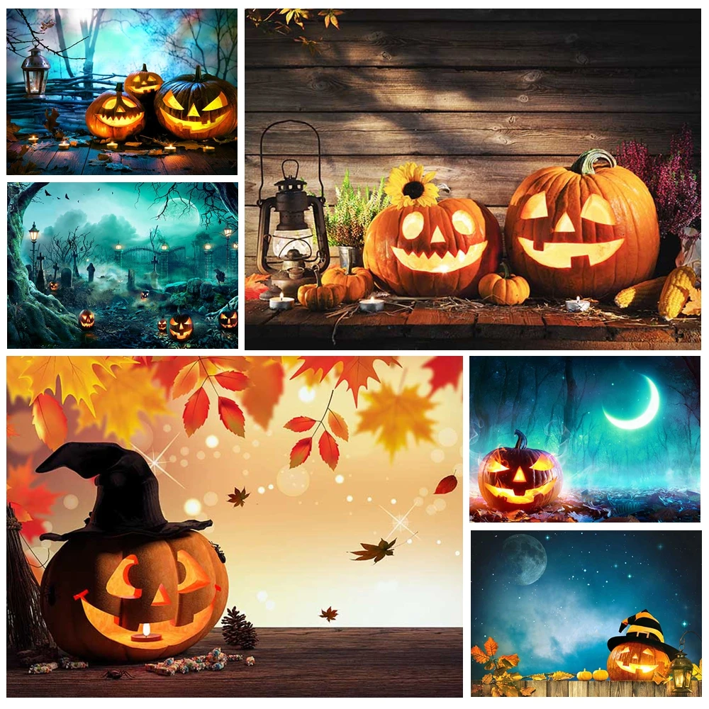 

MOON.QG Halloween Backdrop Candles Tent Cabin Photographic Background Photo Studio Photography Accessories Supplies Portrait