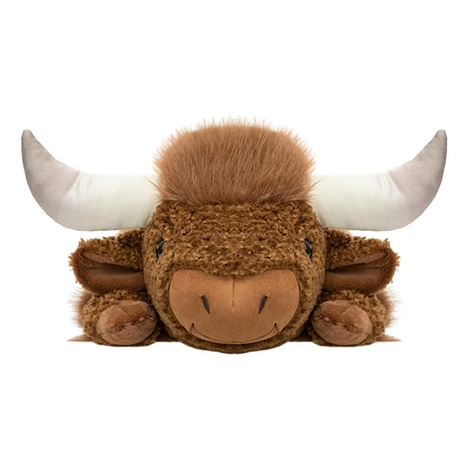 

Cow Plush 30cm Soft Weighted Realistic Toys Home Decor Stuffed Pillow Lying Cattle Toy for Kids Adults Home Office Nursery