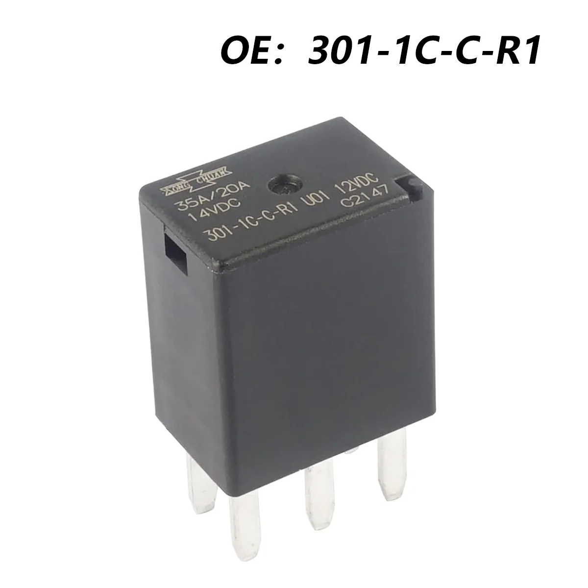 12V DC 301-1C-C-R1 U01 Automotive Relay 35A/20A 5Feet Coil Bistable Latching Relay DPDT 30VDC 2A 1A 125VAC HFD2/005-S-L2-D Realy