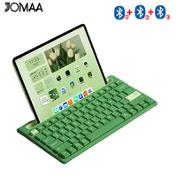 BOW Bluetooth Multi-Device Wireless Keyboard with Phone Holder Slot 79 Keys Multimedia Button Keyboard for Win7/8/10/XP/IOS