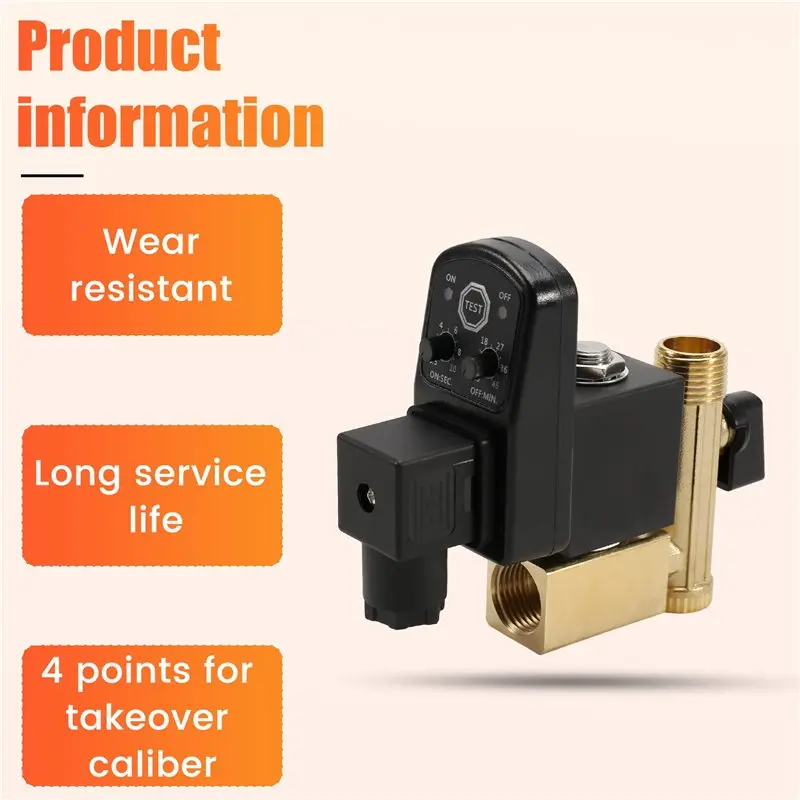 T19C High Quality Compressor Auto Condensing Drain Valve Solenoid Digital Timer AC220V