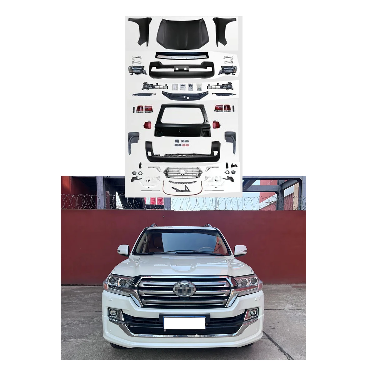 

Car facelift bodykit Modification Parts Body Kit For Toyotas Land Cruiser LC200 2008-2015 Upgrade to 2016 2016-2021