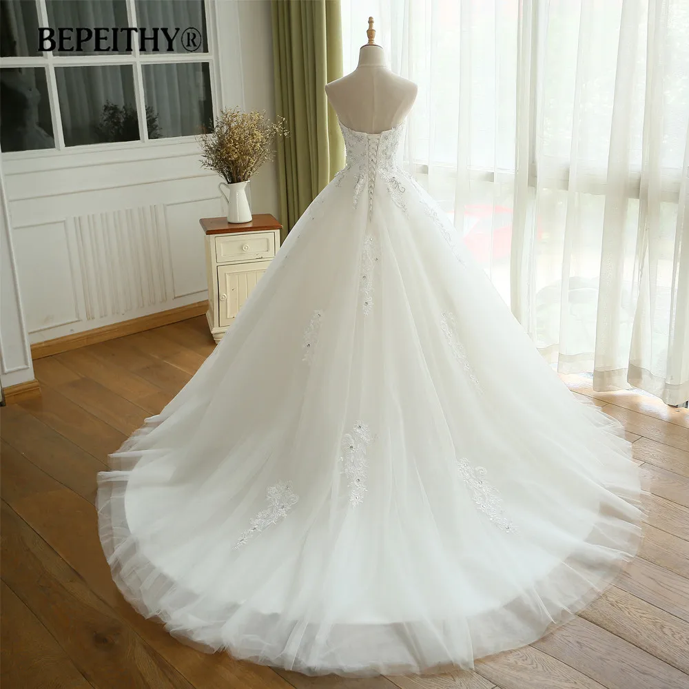 BEPEITHY Customized Beaded Wedding Dress Sweetheart Ball Gown Vestido De Novia Strapless Bridal Wedding Dresses Custom-made