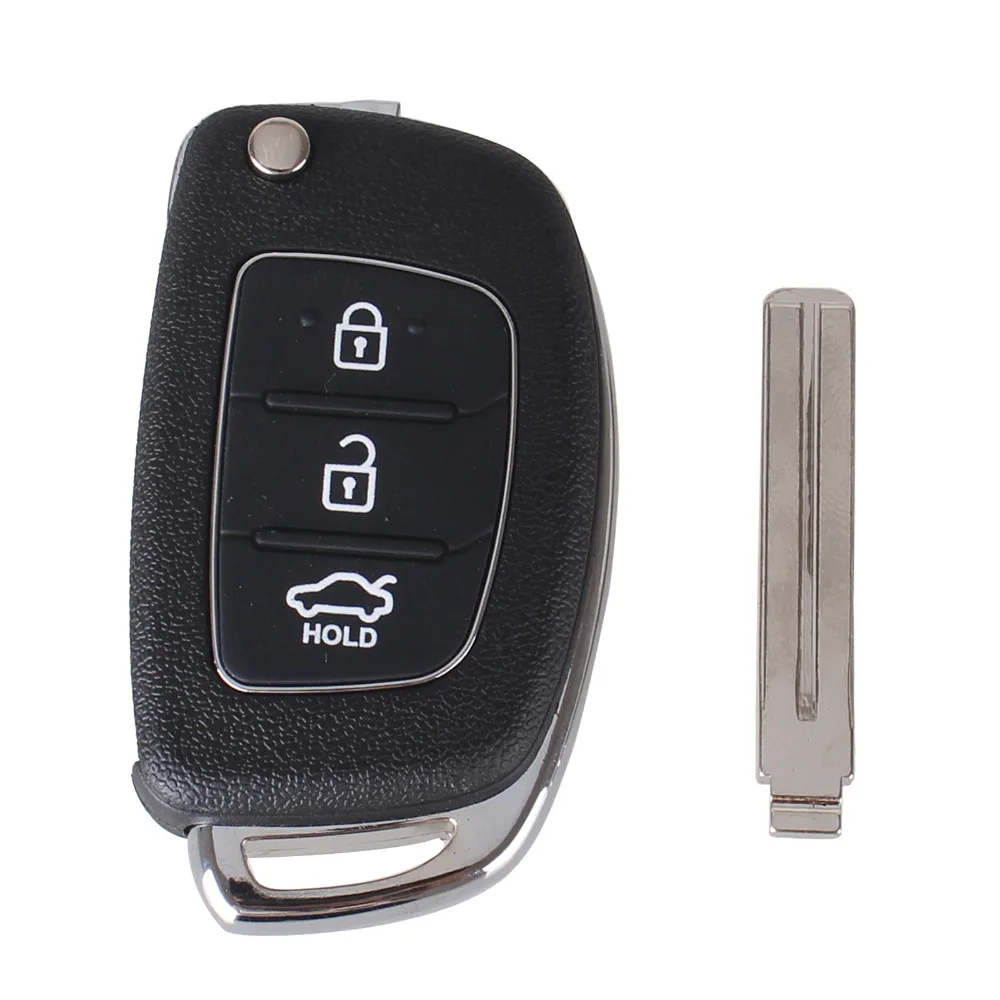 KEYYOU 3/4 Buttons Flip Folding Remote Key Fob Shell Case For Mistra Hyundai HB20 SANTA FE IX35 IX45 Accent I40 Uncut Blade Fob