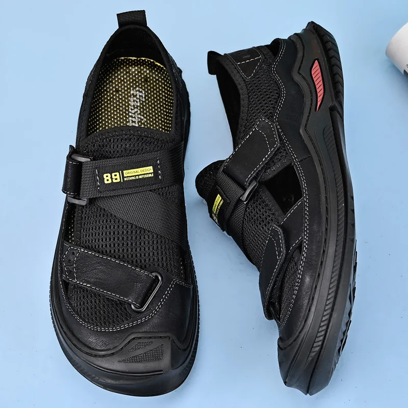 High quality Breathable Mesh Men sandals Outdoor Summer Men Sneakers shoes Plastic Men Casual shoes Beach Shoes Water Shoes