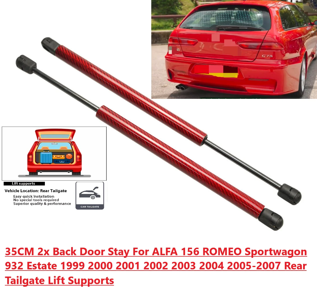 

35CM 2x Back Door Stay For ALFA 156 ROMEO Sportwagon 932 Estate 1999-2007 Rear Tailgate Boot Gas Spring Struts Prop Lift Support