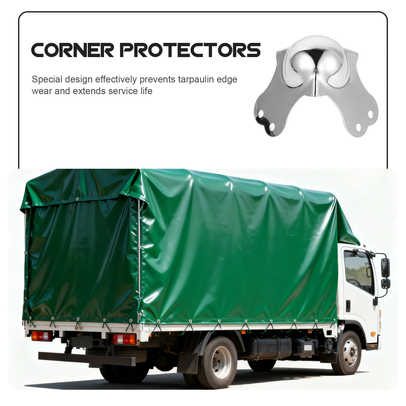4 stuks metalen hoekbeschermers voor flatbed truck tarp randbeschermer zware lading bescherming randbeschermers flatbed