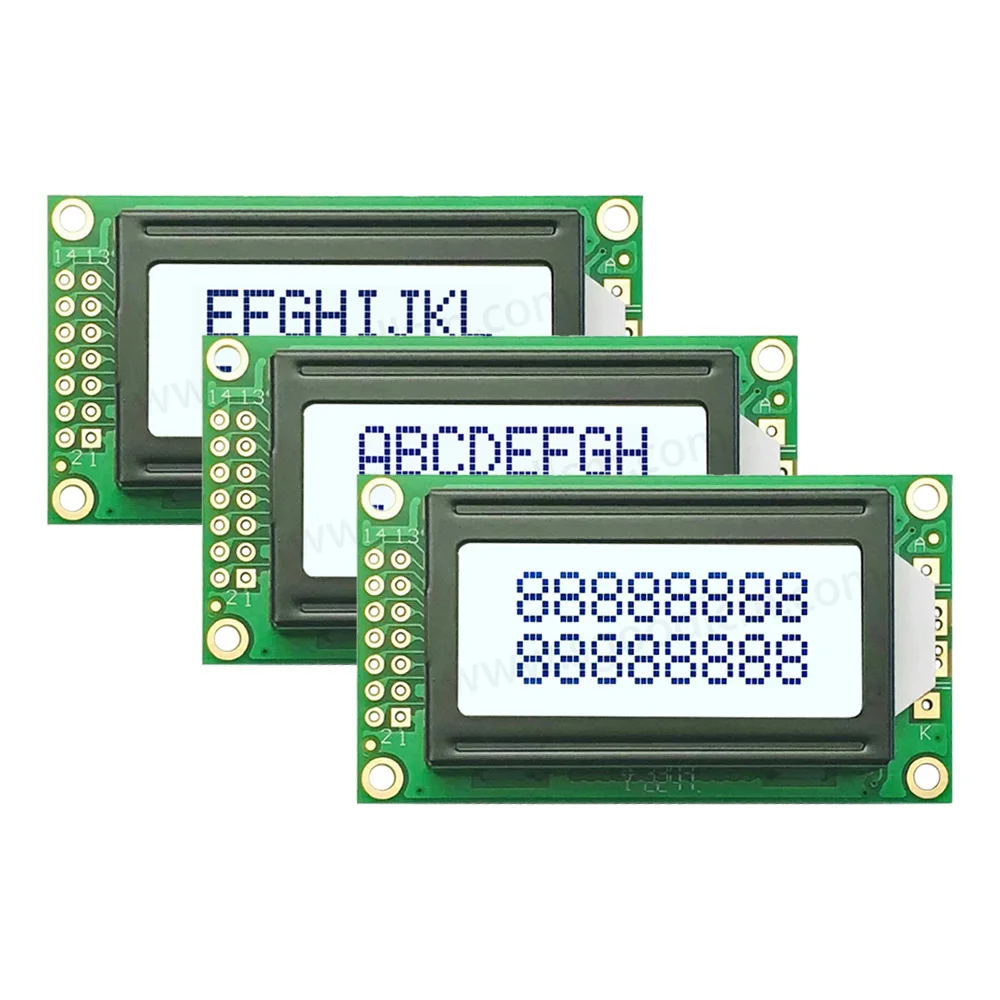 Imagem -06 - Módulo Lcd de Luz de Fundo de Alto Brilho Baixo Consumo de Energia Tela Pequena Malha de Gráfico Jxd0802a Exibição de Alto Brilho tipo de Caractere