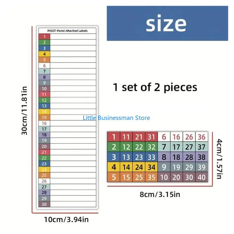10Pcs Wasserdichte PVC Elektrische Panel Etiketten Farbcodierung Klebstoff Schalttafel Etiketten Aufkleber Für Leistungsschalter – Detail 6